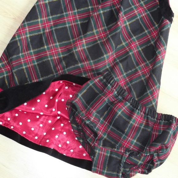 Childrens Place 4T Plaid & Velvet Trim Dress 4T - Picture 5 of 5